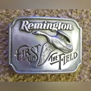 Vintage 1980 REMINGTON "CANADA GOOSE " First In The Field Belt Buckle